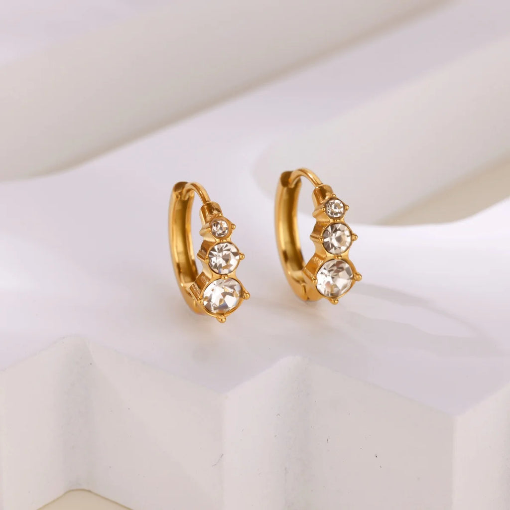 Stainless Steel Huggie Earrings for Women Men Gold Color Small Hoop Earrings Fashion Minimalist Waterproof Jewelry