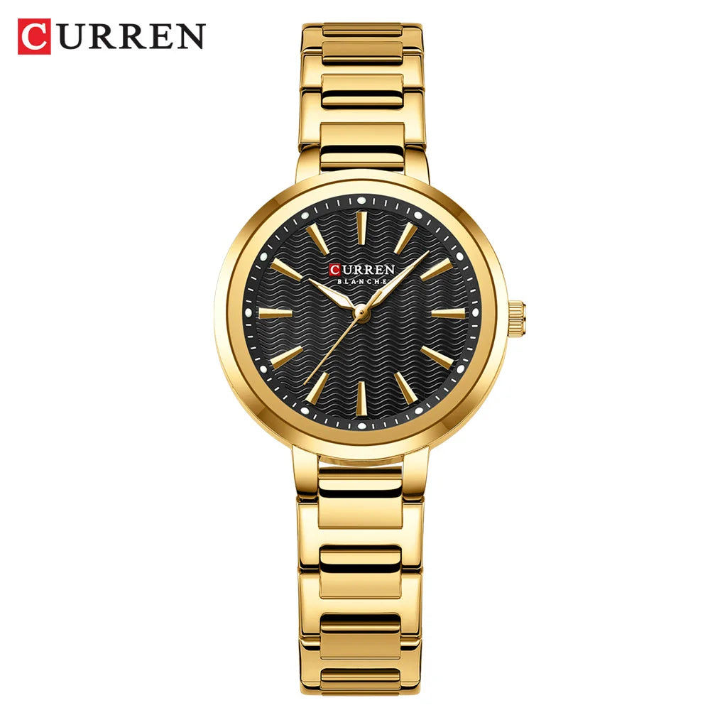 CURREN Watch Women New Fashion Luxury Stainless Steel Wristwatch Bracelet Simple  Waterproof Luminous Ladies Watches