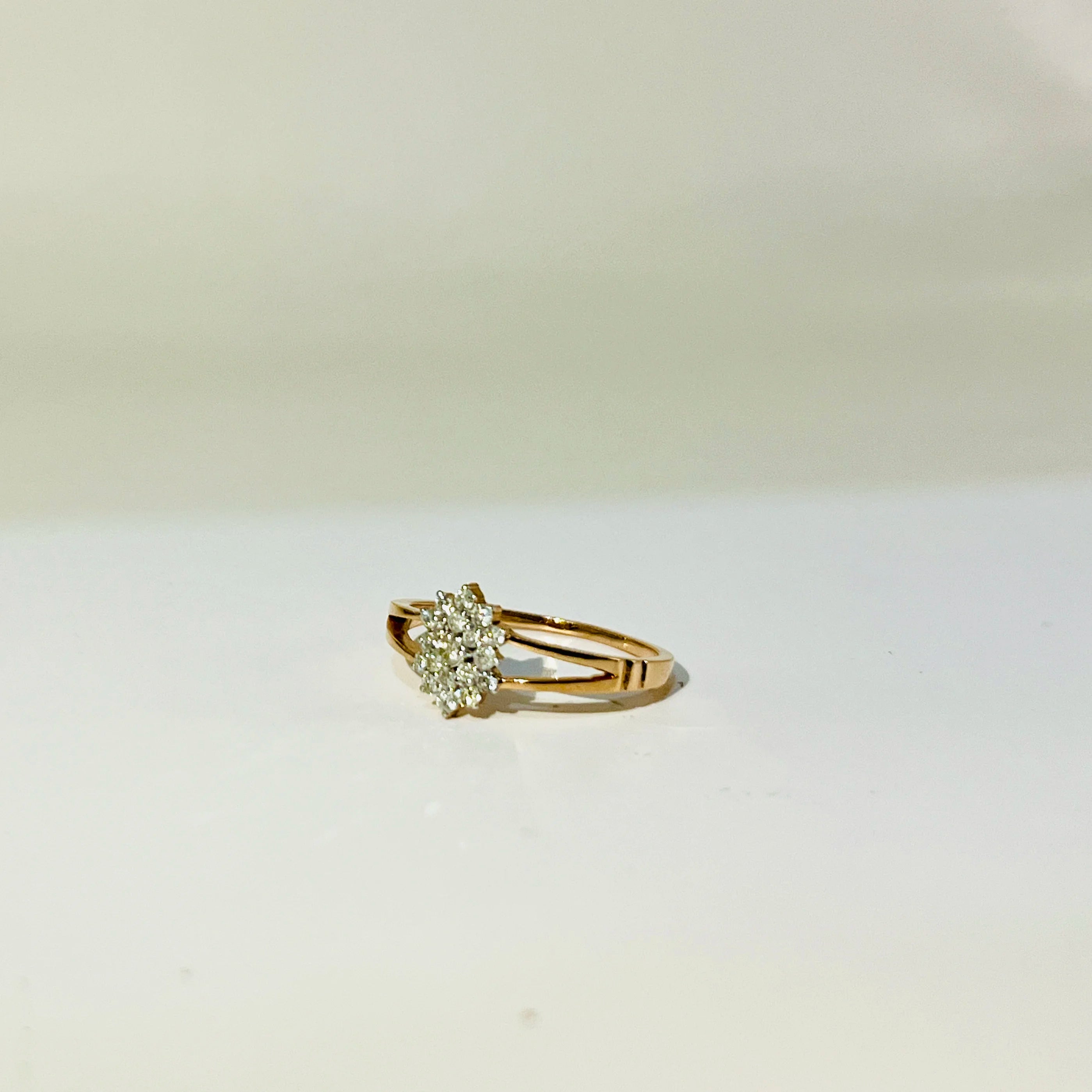 14K Yellow Gold Natural Freshwater Pearl Semi Mount Classic Engagement Wedding Party Ring Brilliant Accents Flower Lapped GGL