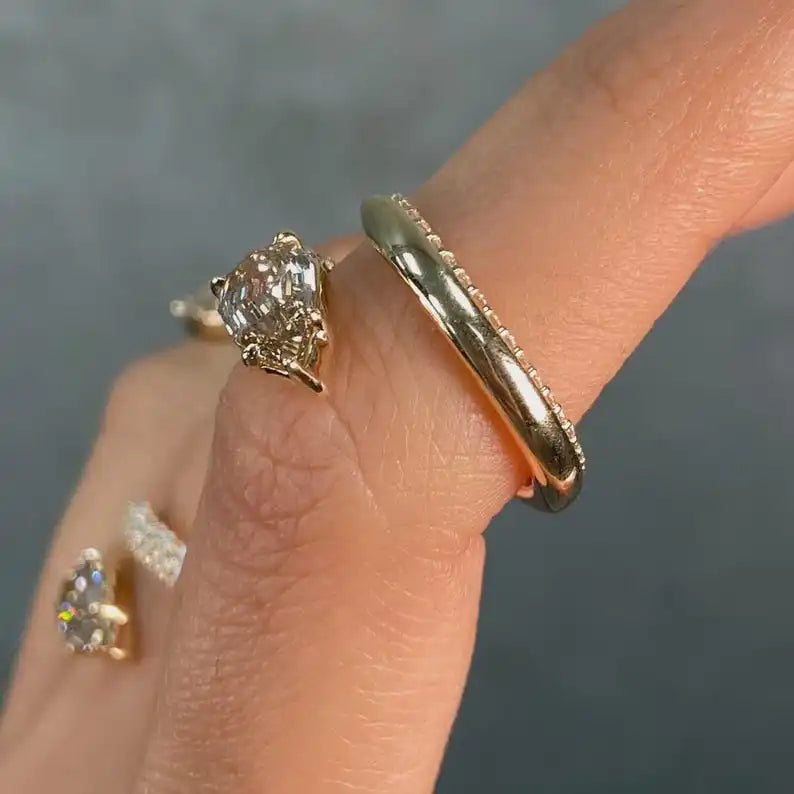 1.51ct Pear Cut Yellow Diamond Unique Snake Wrap Engagement Ring 14K Gold Fine Jewelry For Anniversary Party Gift Solitaire Ring