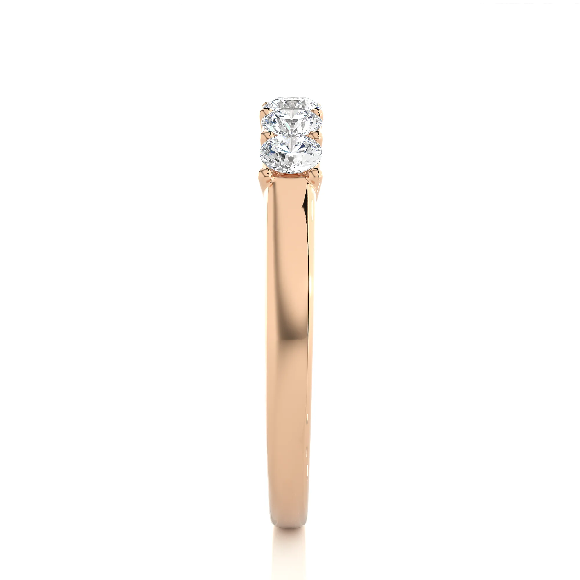 Custom Lab Grown Diamond Wedding Ring 0.92ct of 14K Gold DEF VVS Moissanite Rose Gold Women Fine Jewelry Rings
