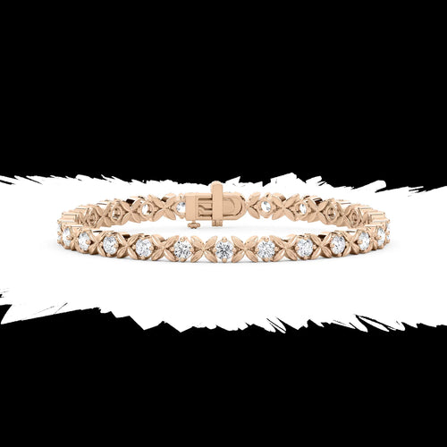 14k Real Solid Gold Vine Tennis Bracelet 5ctw Marquise Cut Lab Grown Ef/vs Clarity Igi Gia Certified Diamond  - 7 Inches