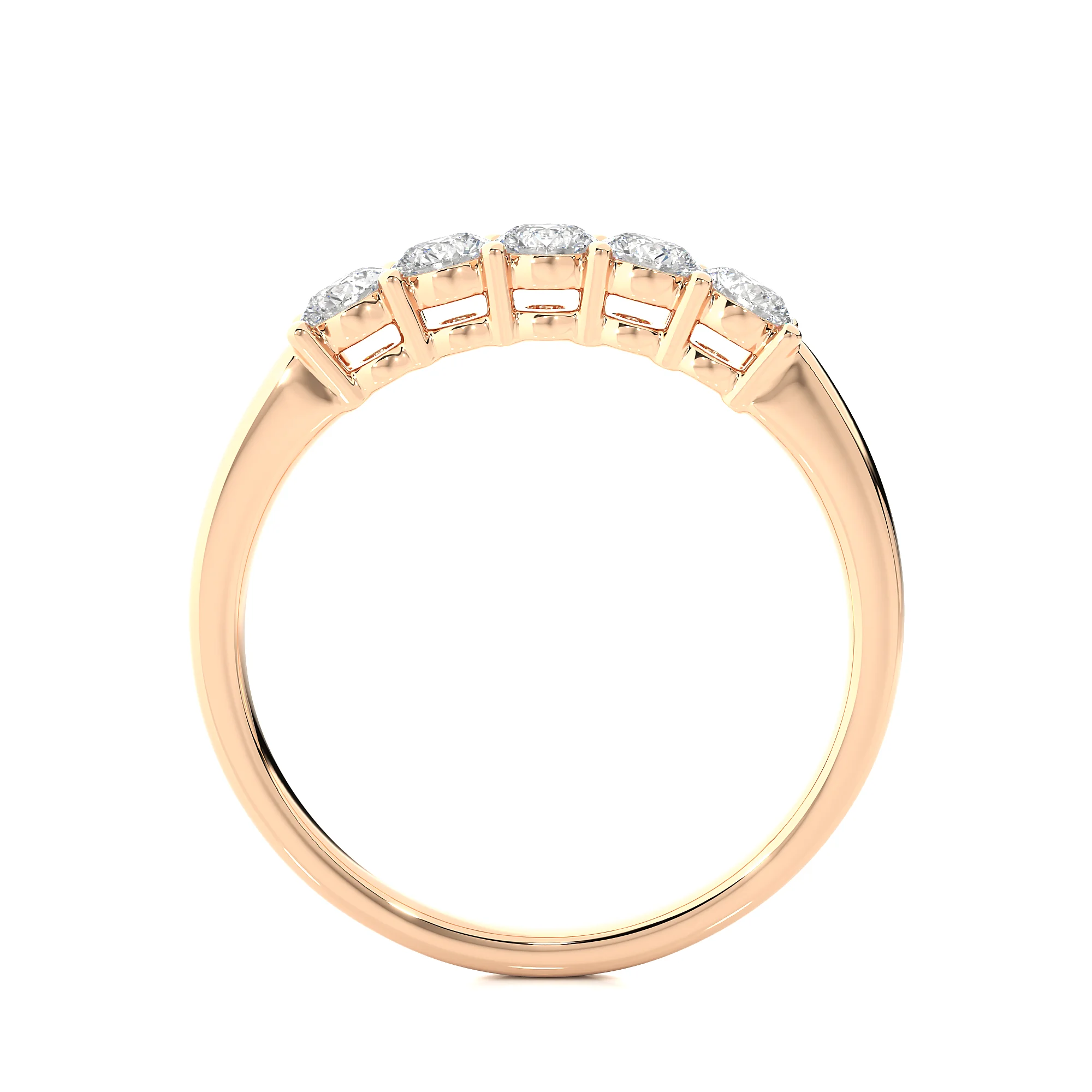 Custom Lab Grown Diamond Wedding Ring 0.92ct of 14K Gold DEF VVS Moissanite Rose Gold Women Fine Jewelry Rings