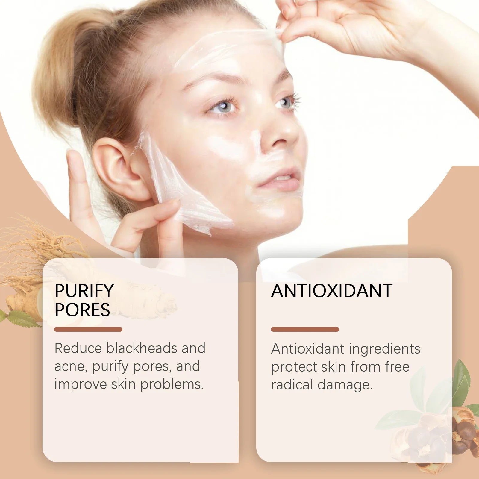 EELHOE Collagen Mask Deep Cleansing Large Pores Remover Blackhead Purifying Peeling Mask for Face Clean Skincare Products Sets