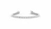 Women's 14K Gold & Natural Diamond Trendy Tennis Bracelet Rhodium Plated 66 PCS Round Brilliant Cut IGI Certified