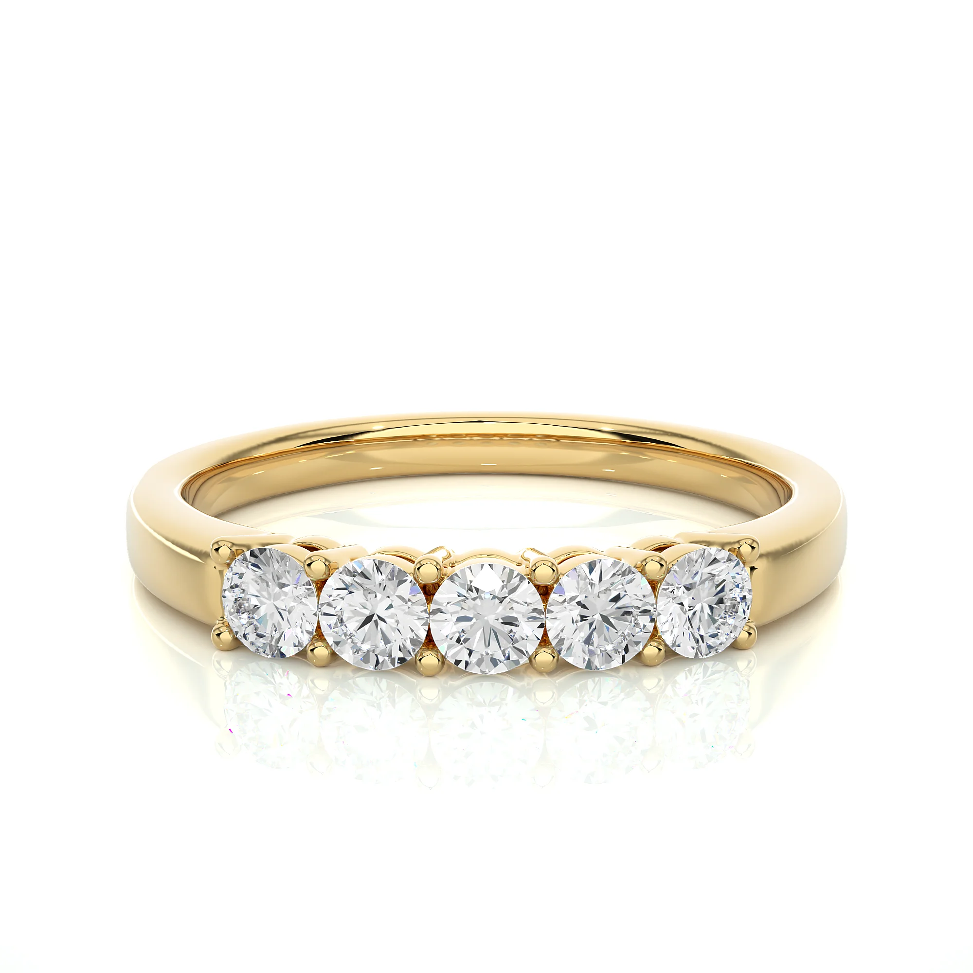 Custom Lab Grown Diamond Wedding Ring 0.92ct of 14K Gold DEF VVS Moissanite Rose Gold Women Fine Jewelry Rings