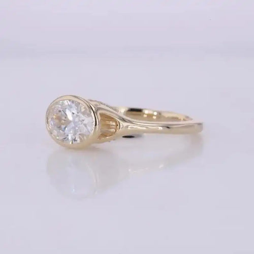 1.51CT Fancy Shapes Oval Cut Lab Grown Diamond Proposal Signet Ring 14K Gold Fine Engagement Party for Bride wedding Gift