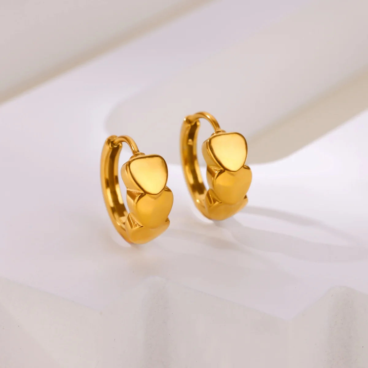 Stainless Steel Huggie Earrings for Women Men Gold Color Small Hoop Earrings Fashion Minimalist Waterproof Jewelry