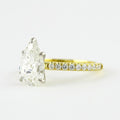 1.0CT Lab Grown Pear Cut Diamond Engagement Ring Solid 18K Gold Wedding Band Gold Plated IGI Certified Anniversary Gift Party