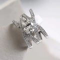 T0431 Diamond Ring Oval Cut Natural Diamond Women's Engagement Romantic Style Jewelry