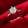 T0004 Diamond Ring Round Brilliant Cut Natural Diamond Classic Engagement Women's Jewelry