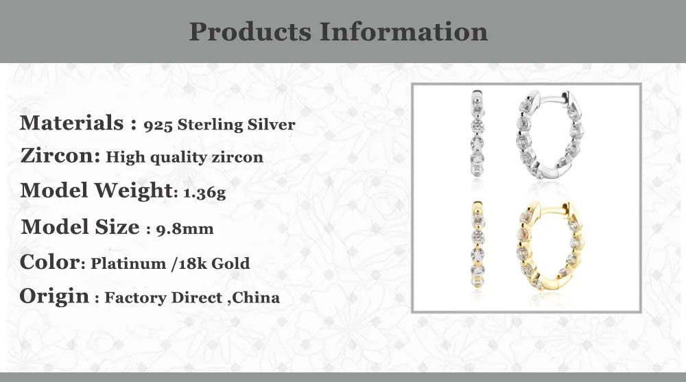 ANDYWEN New 925 Sterling Silver Gold Two Zircon Pave Huggies Piercing Rock Punk Clips Hoops Earring Circle Women Jewelry