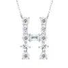 Pass Diamond Tester Letter J Multi Cut VVS Moissanite Necklace 925 Silver Platinum Plated Elegant Fine Jewelry Necklace