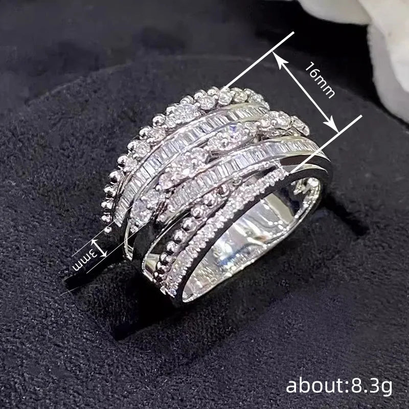 T0809 White Gold Diamond Ring Marquise Cut Natural D Color Luxury Engagement Women's Jewelry