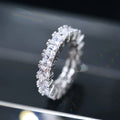 B2828 White Gold Diamond Ring Emerald Cut Natural D Color Classic Engagement Women's Jewelry