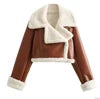 OEM Cheap Wholesale Women Fashion Winter Thick Warm Zip up Short Coat Cropped Fleece Jacket