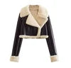 OEM Cheap Wholesale Women Fashion Winter Thick Warm Zip up Short Coat Cropped Fleece Jacket