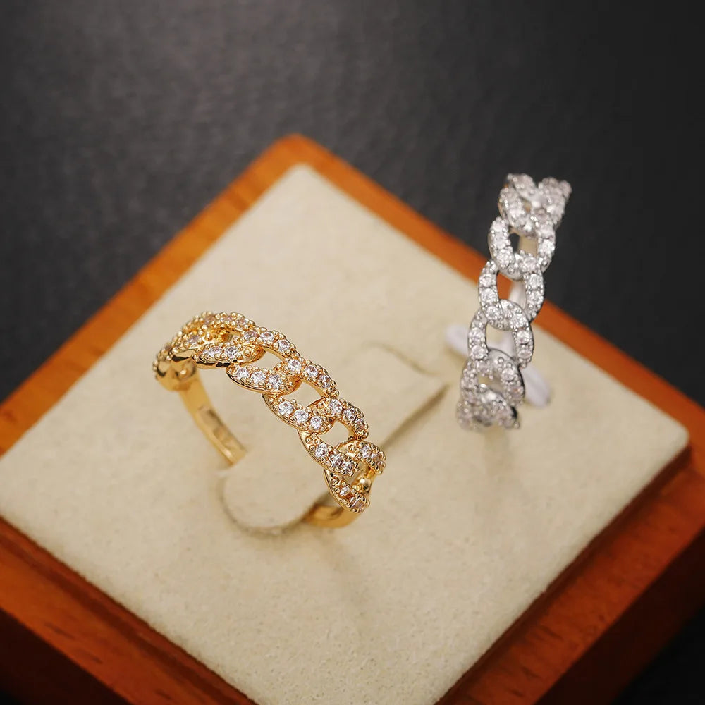 F1555 Luxury White Gold Diamond Rings Round Brilliant Cut Natural G Color Women's Engagement Jewelry