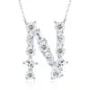 Pass Diamond Tester Letter J Multi Cut VVS Moissanite Necklace 925 Silver Platinum Plated Elegant Fine Jewelry Necklace