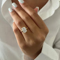 3 Carat Radiant Cut Moissanite Diamond Ring 14K Yellow Gold & 925 Silver IGI Certified for Wedding Engagement Party Ethnic