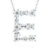 Pass Diamond Tester Letter J Multi Cut VVS Moissanite Necklace 925 Silver Platinum Plated Elegant Fine Jewelry Necklace