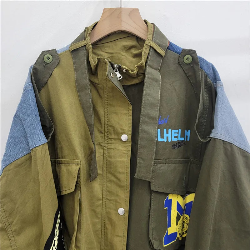 Z1100-autumn Women Clothing 2026 Letter Jacket for Women Workwear Jacket Loose Short Outfits for Women