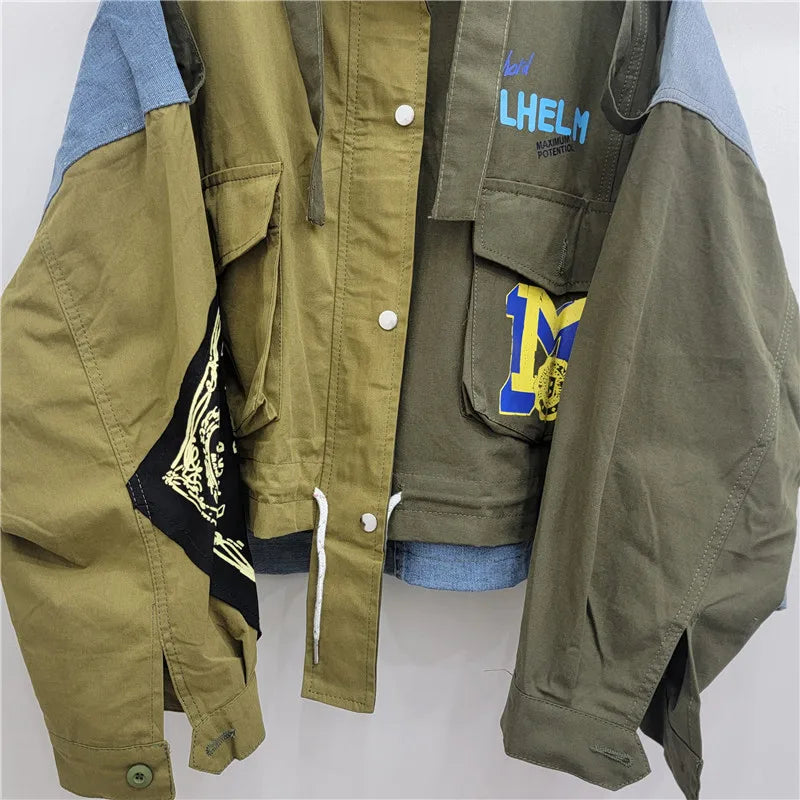 Z1100-autumn Women Clothing 2026 Letter Jacket for Women Workwear Jacket Loose Short Outfits for Women