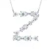 Pass Diamond Tester Letter J Multi Cut VVS Moissanite Necklace 925 Silver Platinum Plated Elegant Fine Jewelry Necklace