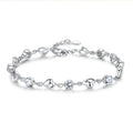 New 925 Silver Bracelet Zircon Heart-Shaped Sweet Silver Bracelet For Woman Charm Jewelry Gift