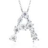 Pass Diamond Tester Letter J Multi Cut VVS Moissanite Necklace 925 Silver Platinum Plated Elegant Fine Jewelry Necklace