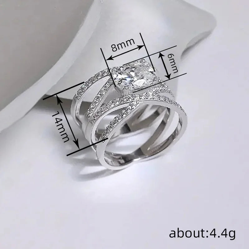 T0431 Diamond Ring Oval Cut Natural Diamond Women's Engagement Romantic Style Jewelry