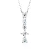 Pass Diamond Tester Letter J Multi Cut VVS Moissanite Necklace 925 Silver Platinum Plated Elegant Fine Jewelry Necklace