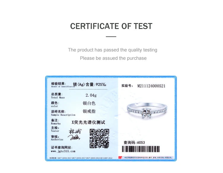 Ailmay Authentic 925 Sterling Silver Classic Simple Round Shape High Quality CZ Rings For Women Wedding Statement Jewelry Gift