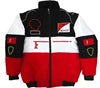 Plus Size USA European Size Thick F1 Racing Inspired Waterproof Zipper Embroidered Reversible Moto Biker Winter Riding Jacket