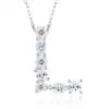 Pass Diamond Tester Letter J Multi Cut VVS Moissanite Necklace 925 Silver Platinum Plated Elegant Fine Jewelry Necklace