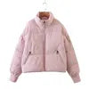 Fashion Waterproof Breathable Polyester Wadding Short Thick Padded Winter Coat Bubble Puffer Jacket for Women