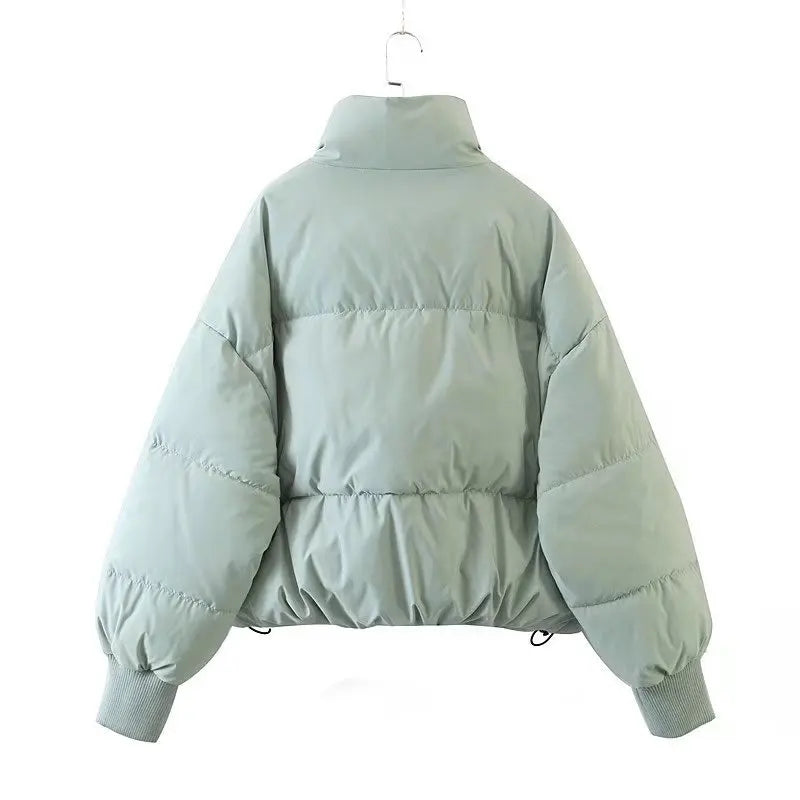 Fashion Waterproof Breathable Polyester Wadding Short Thick Padded Winter Coat Bubble Puffer Jacket for Women