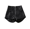 Slim Fit PU Leather Sexy Long Sleeve  Short Motorcycle  Crop Coat Autumn Outerwear Streetwear Leather Jacket