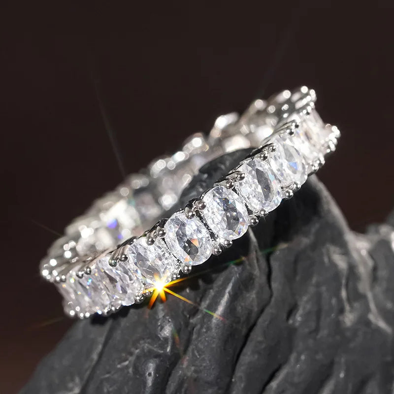 A045 Princess Cut Synthetic Diamond Ring Classic Women's Engagement Jewelry 1.5 Carat Equivalent