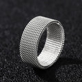 Dj075 Geometric Stainless Steel Ring Modern Unisex Fashion Jewelry Gift Plain Design For Men Women