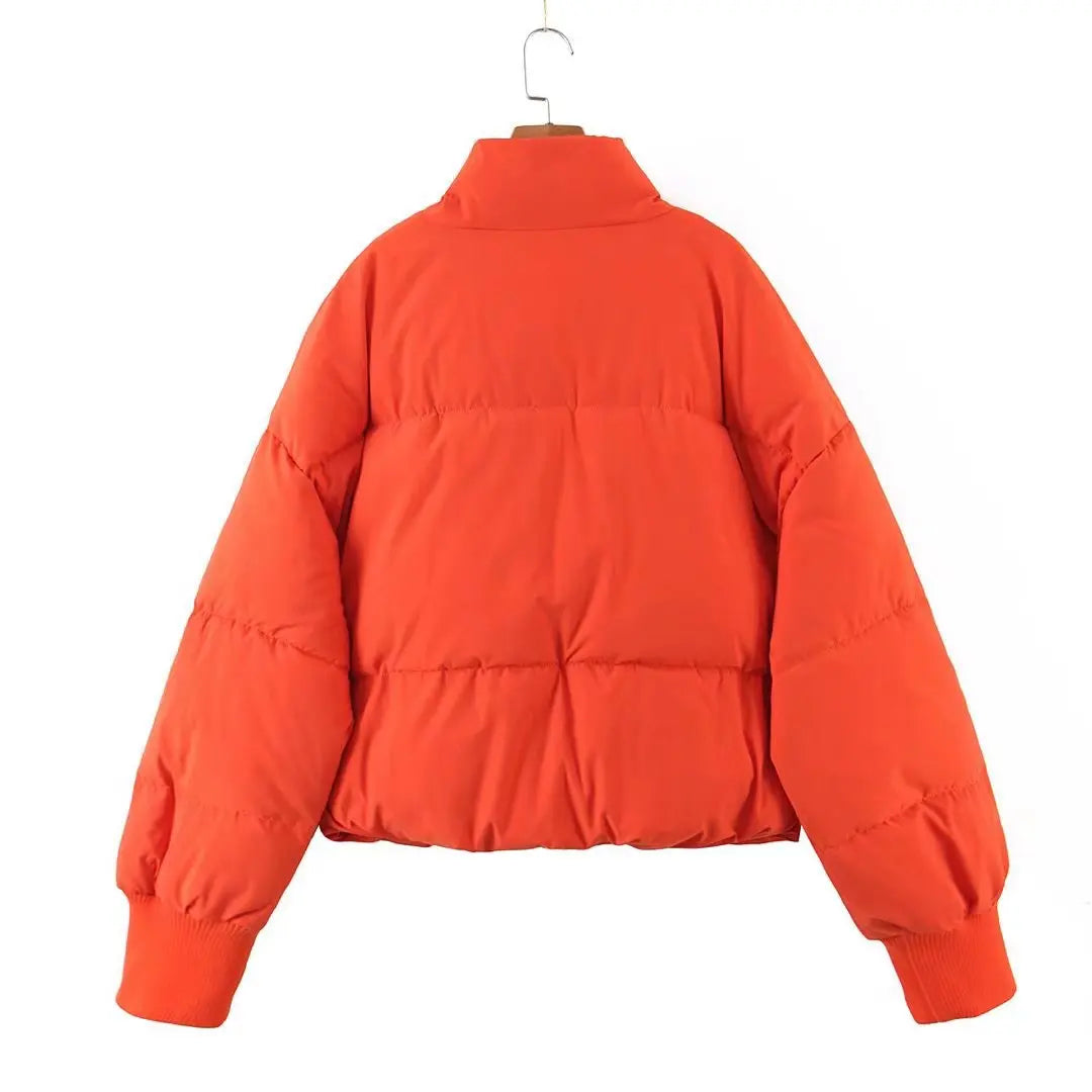 Fashion Waterproof Breathable Polyester Wadding Short Thick Padded Winter Coat Bubble Puffer Jacket for Women