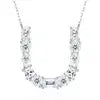 Pass Diamond Tester Letter J Multi Cut VVS Moissanite Necklace 925 Silver Platinum Plated Elegant Fine Jewelry Necklace