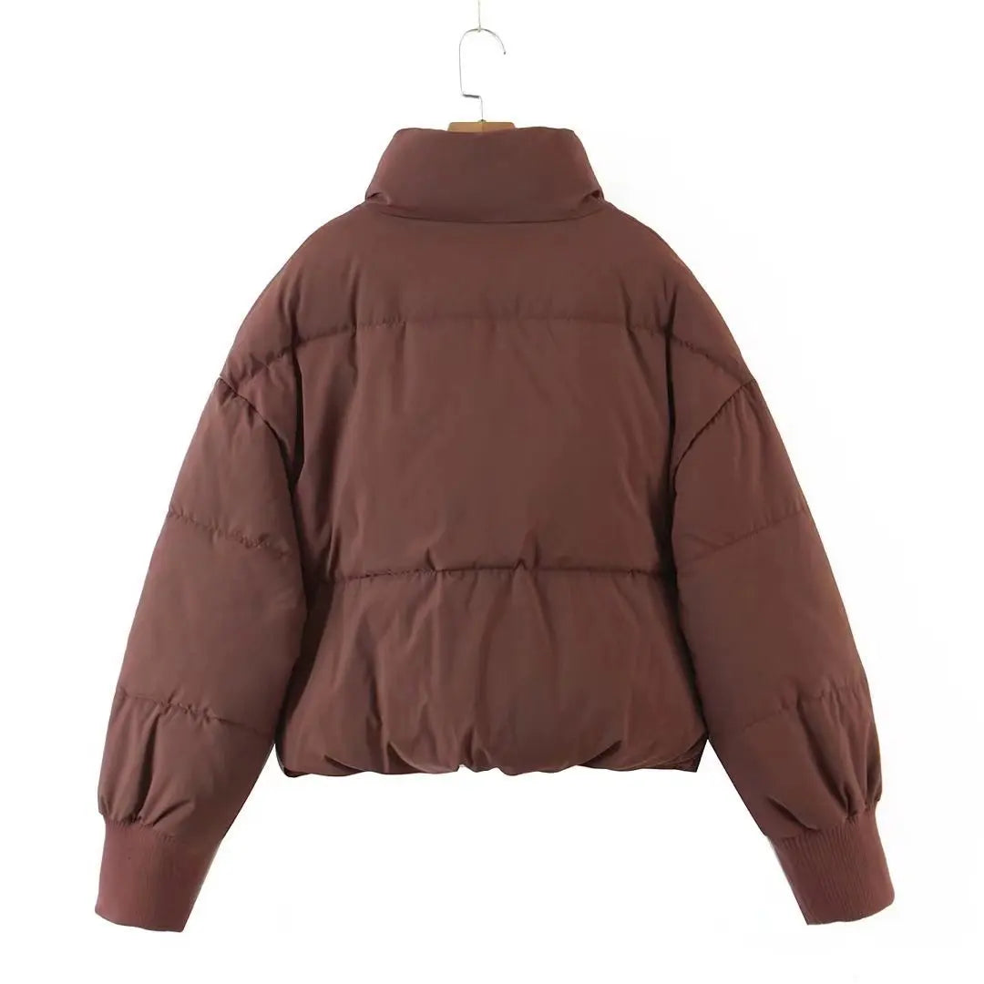 Fashion Waterproof Breathable Polyester Wadding Short Thick Padded Winter Coat Bubble Puffer Jacket for Women