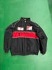 Plus Size USA European Size Thick F1 Racing Inspired Waterproof Zipper Embroidered Reversible Moto Biker Winter Riding Jacket
