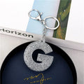 1PC Women Keychains  Handbag  Car Pendants 26 English Letter Keyring  Charms   Glitter Resin Word