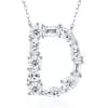 Pass Diamond Tester Letter J Multi Cut VVS Moissanite Necklace 925 Silver Platinum Plated Elegant Fine Jewelry Necklace