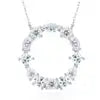 Pass Diamond Tester Letter J Multi Cut VVS Moissanite Necklace 925 Silver Platinum Plated Elegant Fine Jewelry Necklace