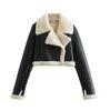 OEM Cheap Wholesale Women Fashion Winter Thick Warm Zip up Short Coat Cropped Fleece Jacket
