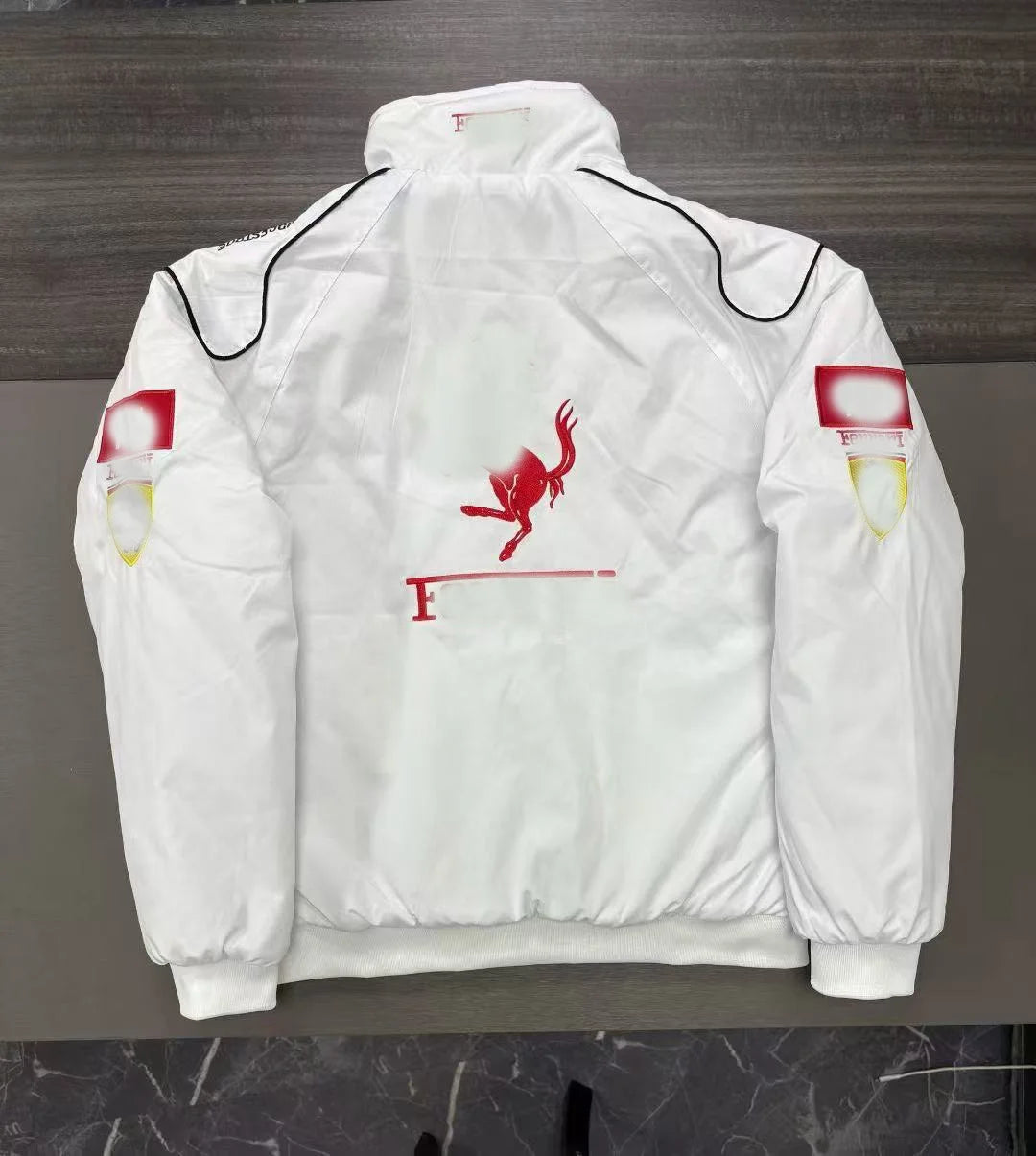 Plus Size USA European Size Thick F1 Racing Inspired Waterproof Zipper Embroidered Reversible Moto Biker Winter Riding Jacket