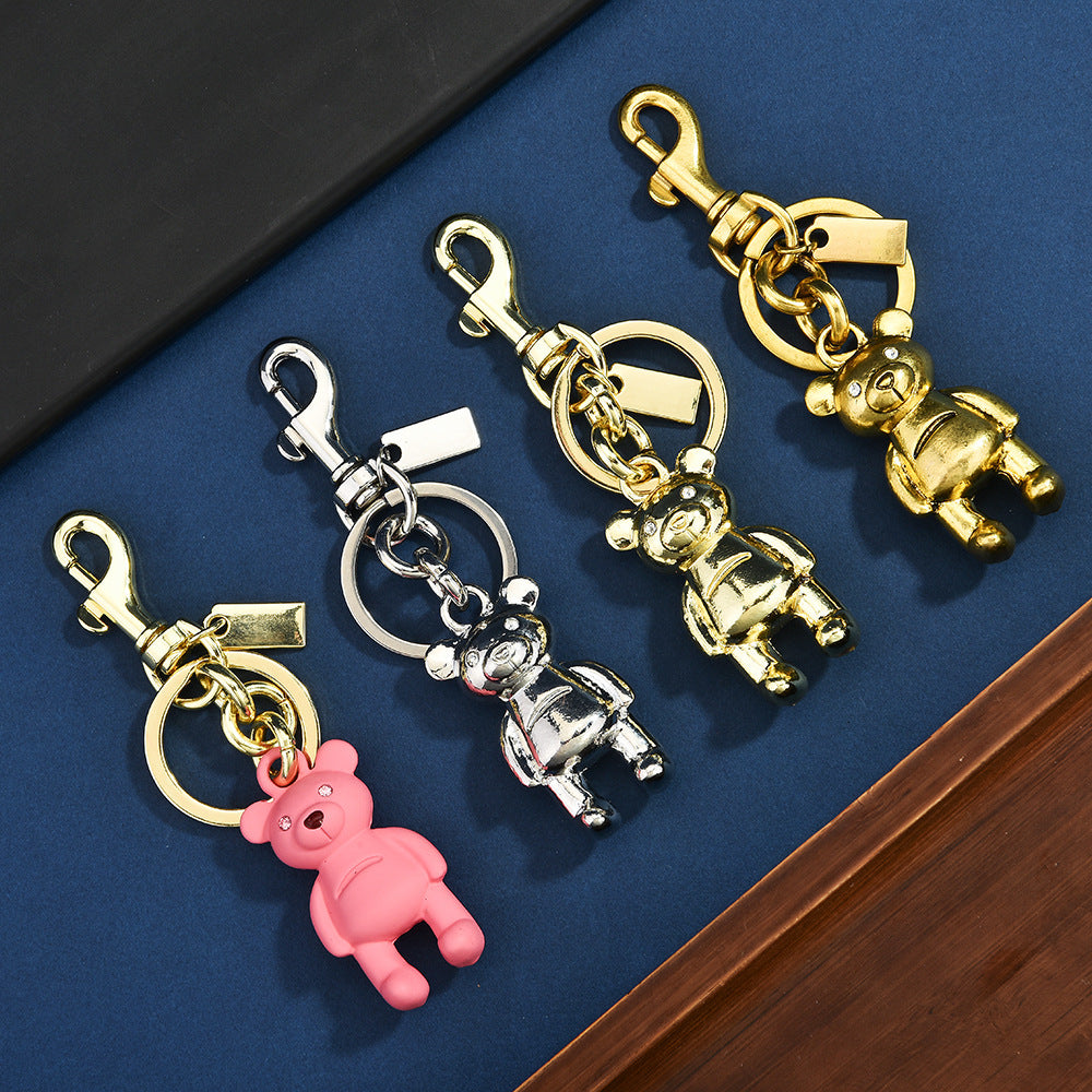 Creative and Personalized Bear Doll Car Keychain, Men's and Women's Gift Key Pendant, Cute Popular Violent Bear